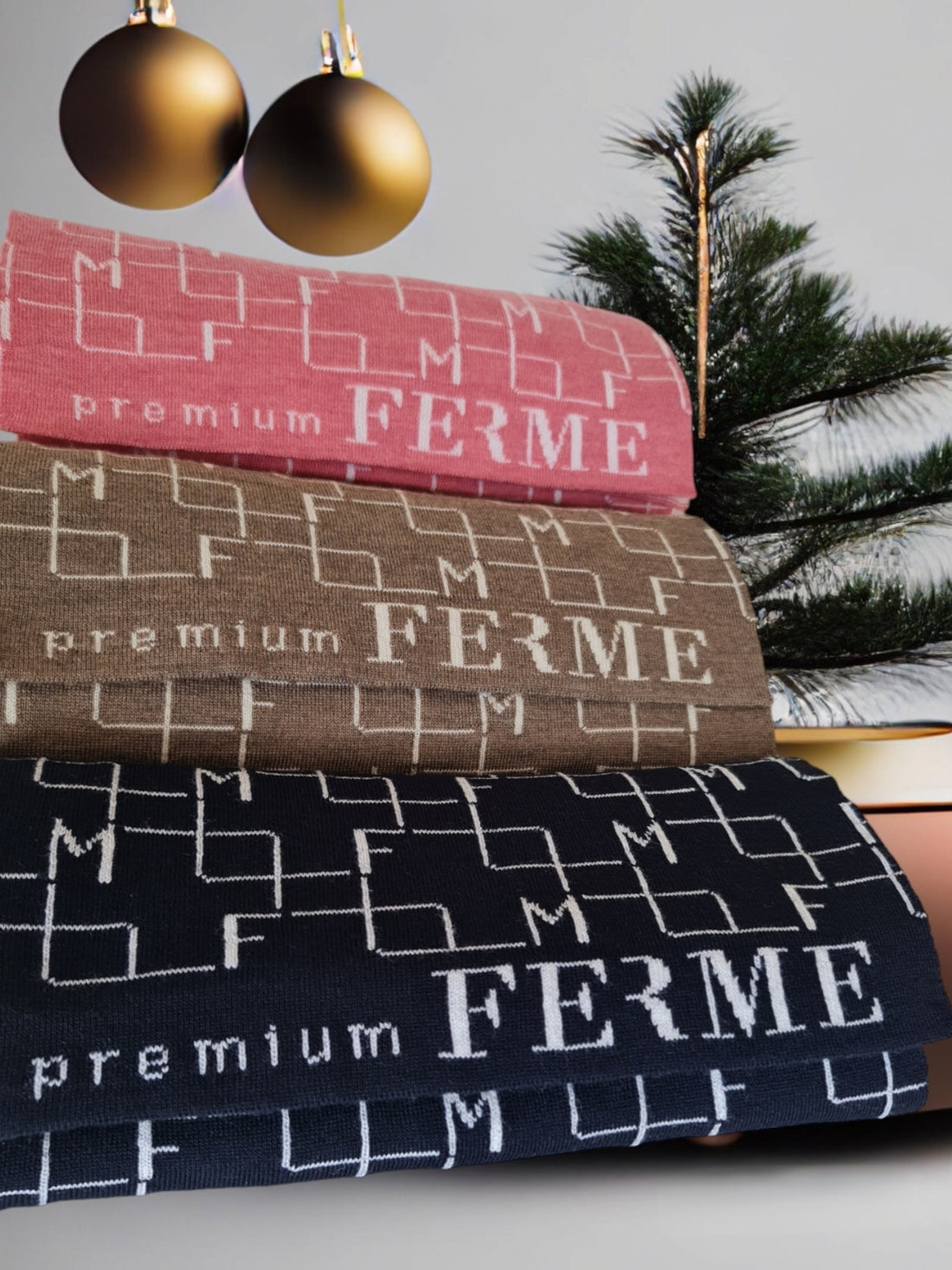 LOGO scarf PINK-SAND