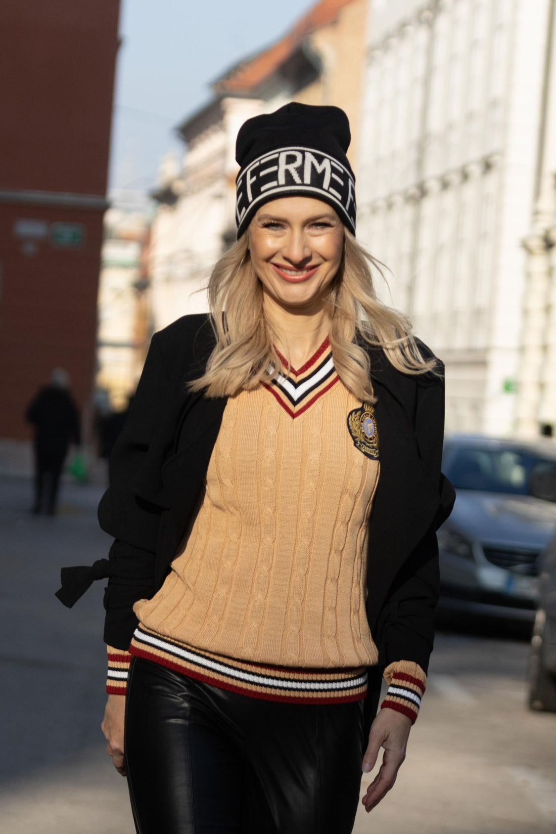 Organic Cotton Ferme Signature Beanie BLACK